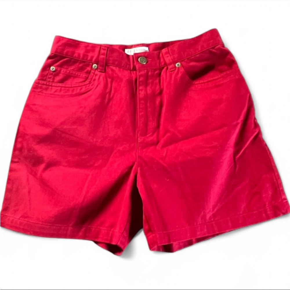 Women's Red, high waisted 5” Shorts